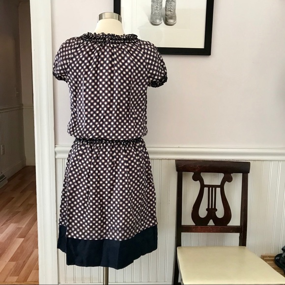 BCBG MaxAzria Geometric Print Silk Dress w/Sash T5 - Picture 3 of 8